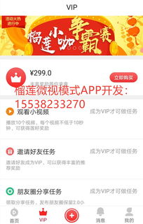 榴莲微视模式系统app源码定制开发