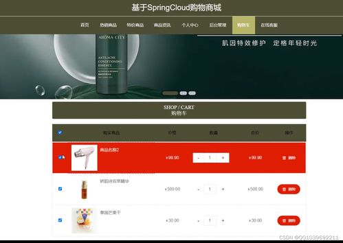 java计算机毕业设计springcloud vue购物商城网站系统